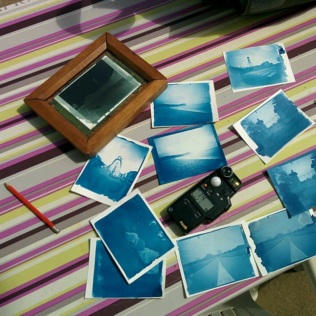 essais en cours #Cyanotype